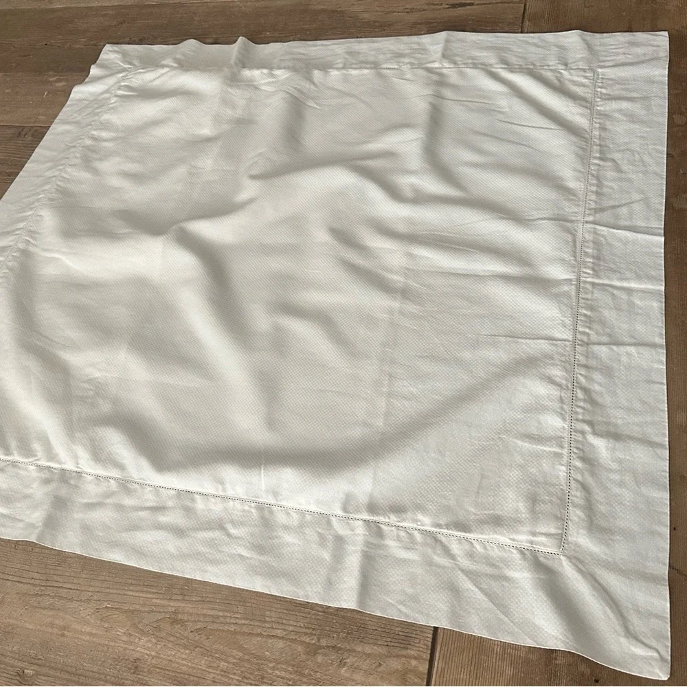 Portico luxury linens. Set of two ivory euro shams